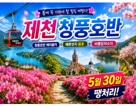 [C-211A] 제천 청풍호반 케이블카+배론성지 봄꽃+비룡담저수지