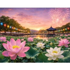 [C-213] 전주 덕진공원 연꽃+전주한옥마을+기지제 수변공원 야경