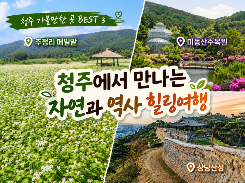 [C-215] 청주 추정리 메밀밭+미동산수목원+상당산성