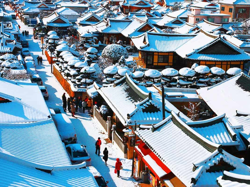 [C-217D] 설경여행 대둔산 케이블카+비비정 열차카페 + 전주 한옥마을