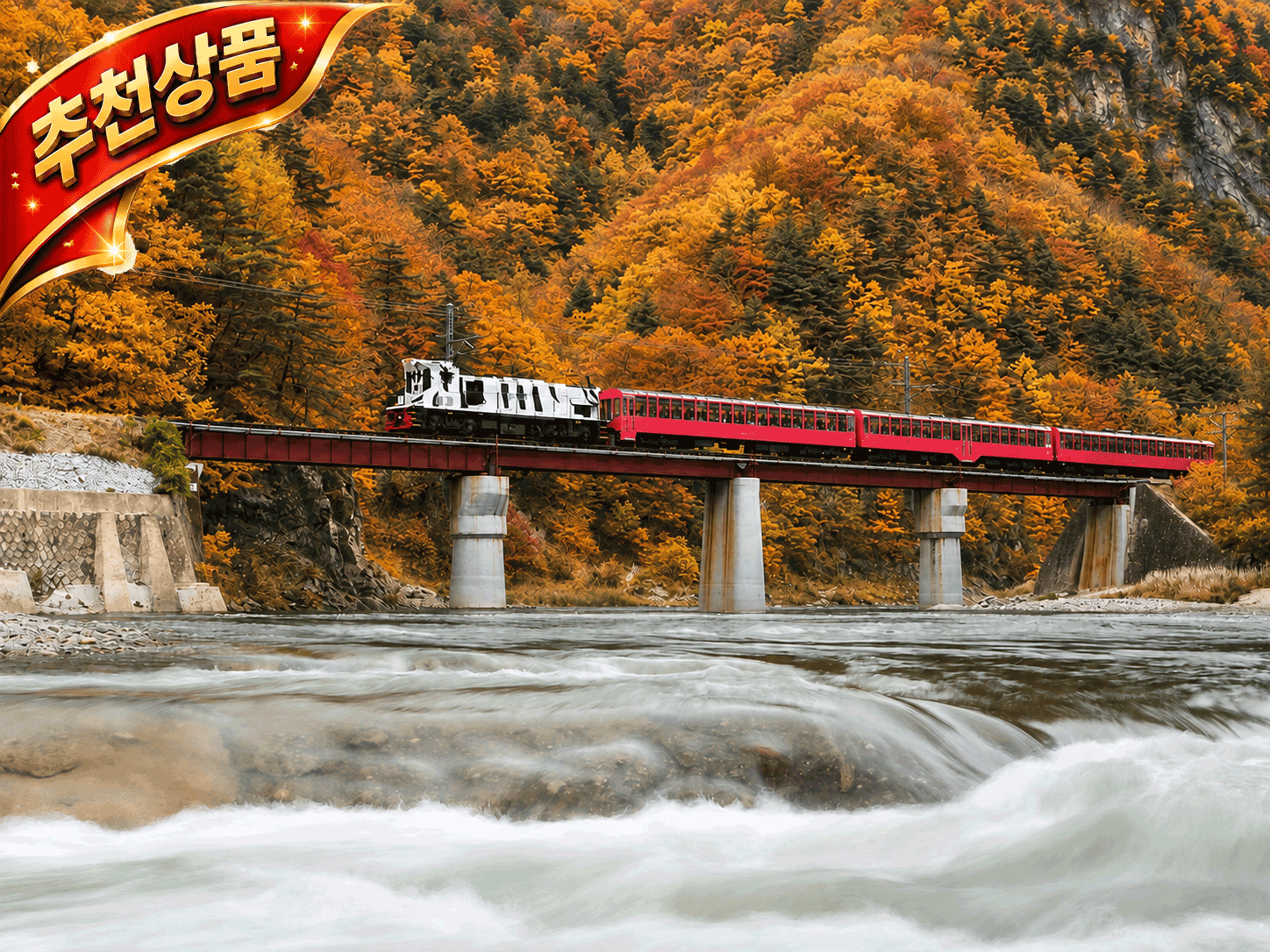 [C-34D] 강원도 백두대간협곡열차(분천-철암)+태백 철암단풍축제+영주 소수서원&선비촌 단풍여행