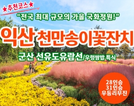 [C-213C] 추천여행 익산 천만송이국화축제&핑크뮬리+군산 선유도유람선+우렁제육쌈밥 특식