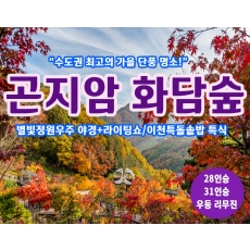 [C-23C] 곤지암 화담숲 단풍+별빛정원우주 야경&라이팅쇼+이천특돌솥밥 특식