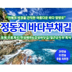 [C-39B] 추천여행 강원도 정동진 바다부채길+동해 무릉계곡+한섬해변&감성바닷길+얼큰순두부 특식