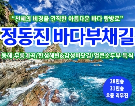 [C-39B] 추천여행 강원도 정동진 바다부채길+동해 무릉계곡+한섬해변&감성바닷길+얼큰순두부 특식